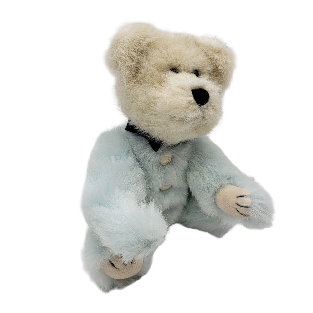 Boyds Bears Plush "Gwinton" Bear 8" Blue w/ Buttons The Archived Collection - Picture 2 of 9